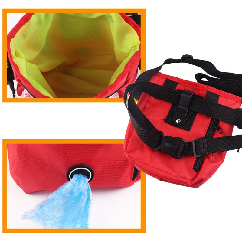 TrekPouch interior and rear detail photos showing green lining and belt attachments